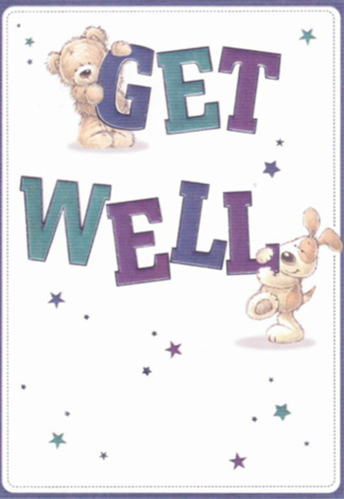 Overflowing with gentle colour and warmth, this get well card is a celebration of comfort and optimism-qualities echoed throughout the heart of Cheshunt. Two whimsical friends, a gorgeously textured teddy bear and a playful, velvet-eared puppy, collaborate under a shower of twinkling stars, their affectionate poses uniting above and below big, bold lettering. The palette of purples and teals in the 'Get Well' message is bright yet soothing, standing in sweet contrast against a crisp background that calls to mind the fresh beginnings of a morning in Cheshunt's Brookfield area. Each star glimmers like a personal wish, quietly uplifting the design, while the characters' tender gazes evoke the nurturing touch of a local hand-tied bouquet. The card's overall composition radiates the same artistry and kindness that Flower Delivery Cheshunt brings to the craft: every detail carefully layered for a tactile sense of comfort. Perfect for sharing with friends or family nearby, this card gives the emotional salve of genuine encouragement, matched only by the care of a bouquet delivered right to their Cheshunt doorstep.